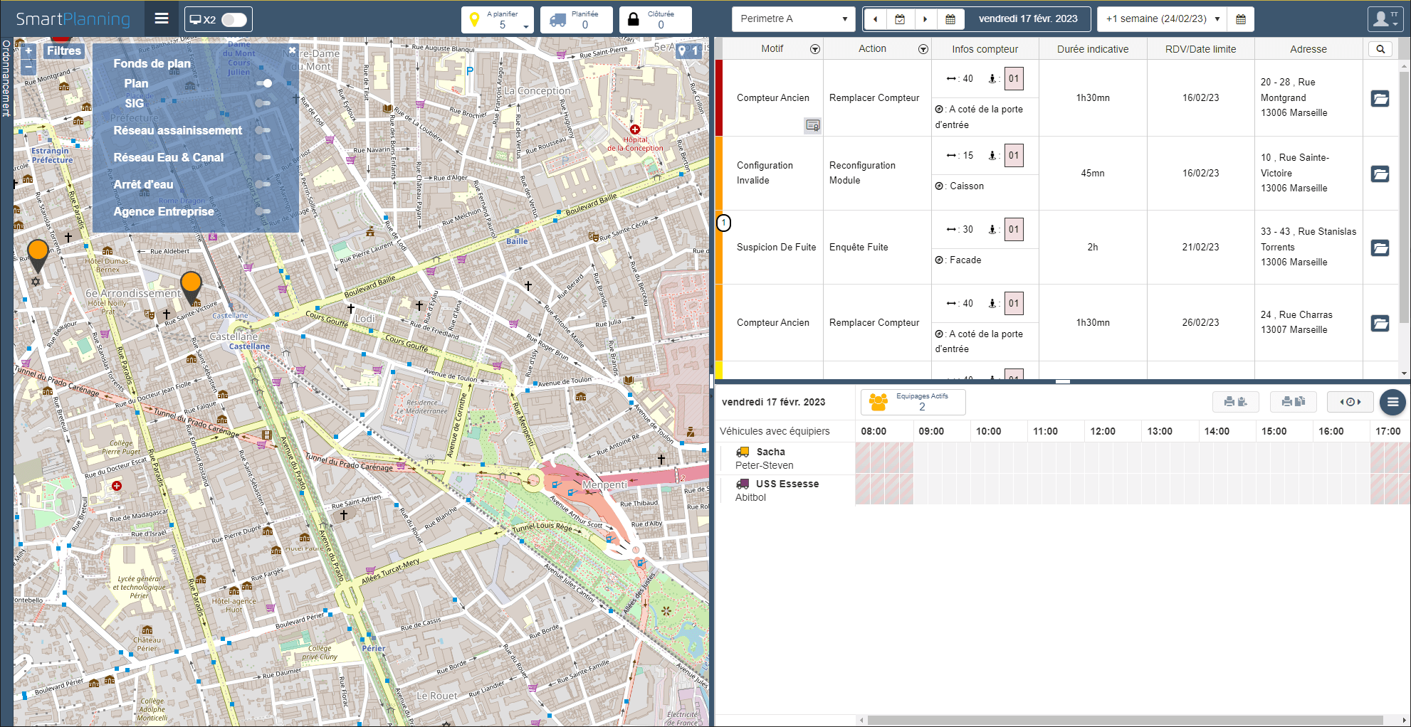 Réprésentation de la fonction: Utilitaire de sélection du fond de plan et des calques à afficher sur la carte OpenLayers