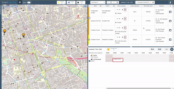 Réprésentation de la fonction: Fonctionnalité de recherche des interventions par mots clés